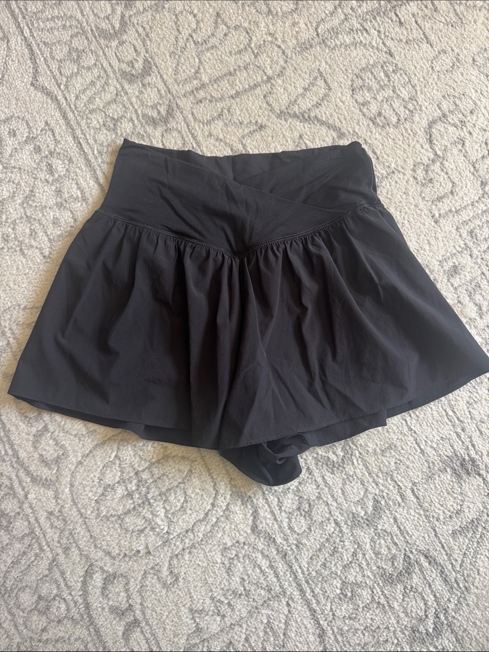 aerie Black Athletic Skort with Built-In Shorts